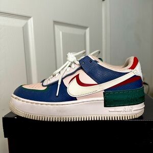 NIKE Air Force 1 Shadow- Multicolor- Sz7.5 US WOMENS